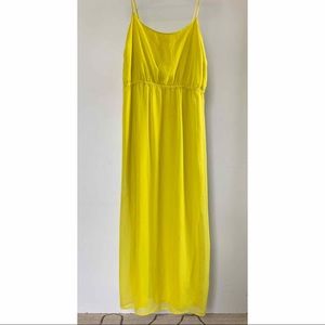 Neon yellow maxi dress